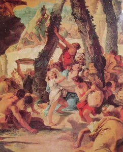 Giambattista Tiepolo: La raccolta della manna (particolare), cm. 320 (assieme 1000 x 525), Chiesa parrocchiale, Verolanuova.
